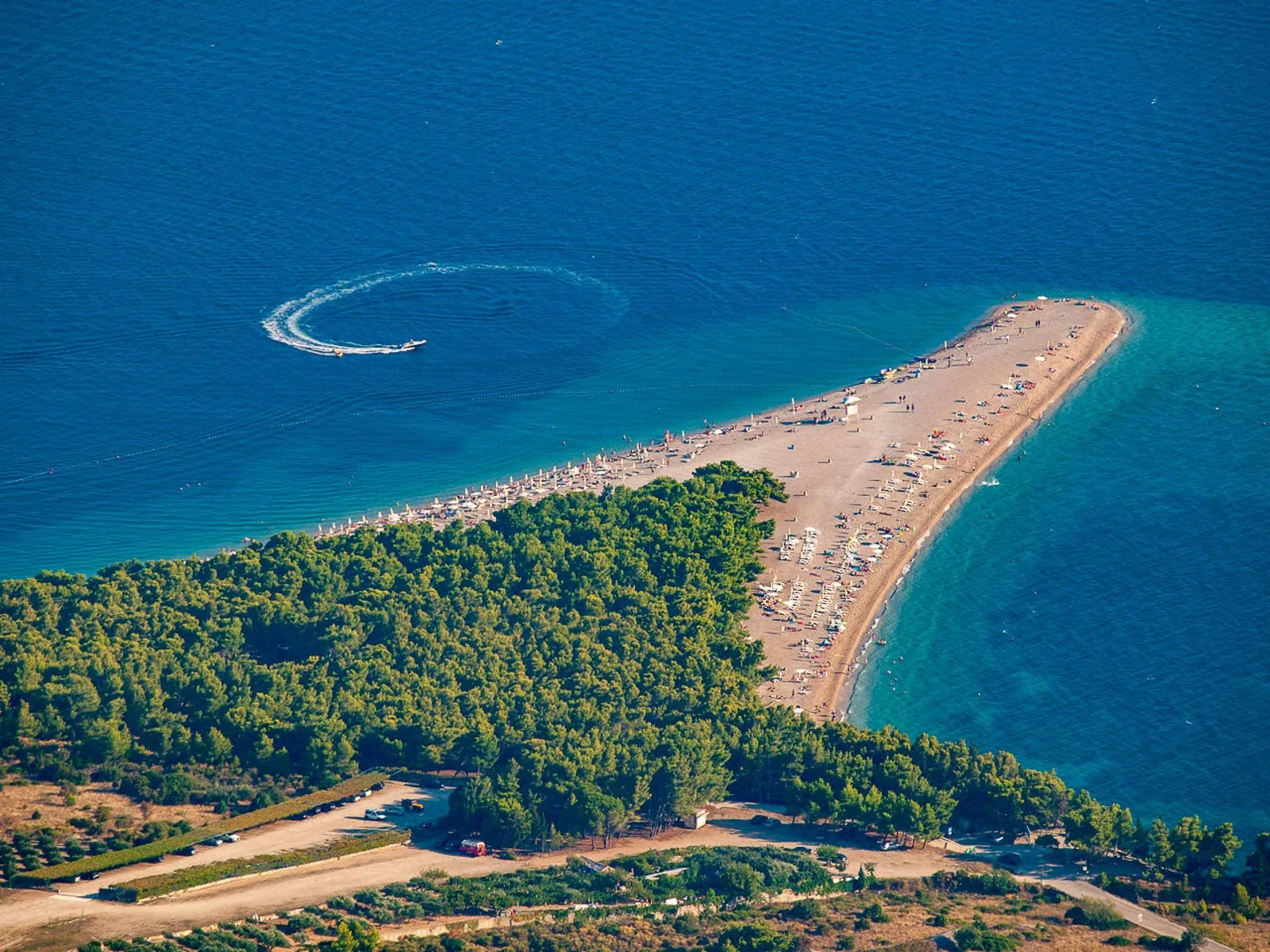 Zlatni Rat pebble beach on the island of Brač